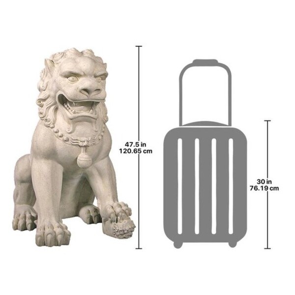 Male & Female Foo Dogs With Plinths